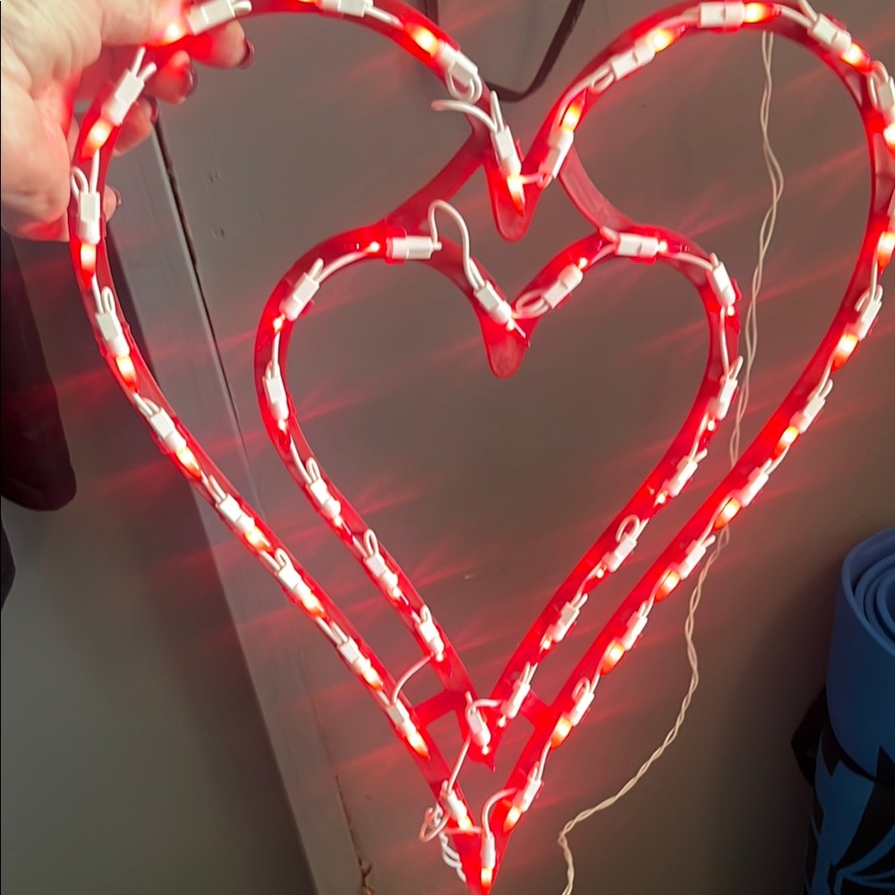 Red LED String Lights Heart Decoration for Holidays